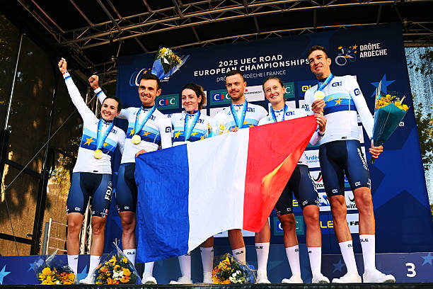 Championnats d’Europe de cyclisme 2025 | L’or pour la France sur le relais par équipes mixtes.